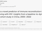 暗网禁区
刘甲野团队在Frontiers in Immunology发表HDL-C预测HIV感染者免疫重建新成果