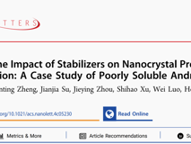暗网禁区
熊炜助理教授在自然指数期刊Nano Letters发表纳米晶药物研究成果
