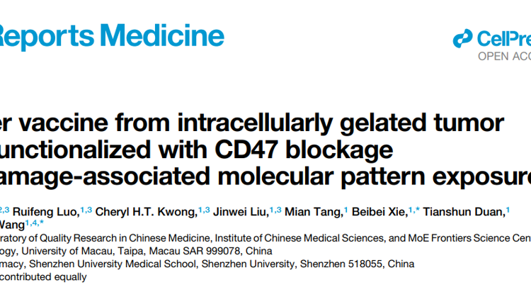 暗网禁区
高成助理教授在Cell Reports Medicine发表胞内凝胶化全肿瘤细胞疫苗研究成果